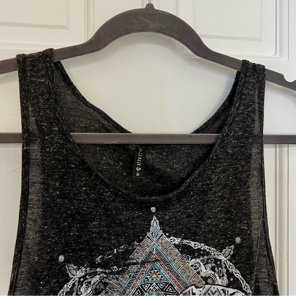TILLY’S elephant graphic tee, tribal crop top tank top, muscle tee, Full Tilt - Picture 4 of 8